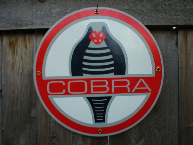 COBRA PORCELAIN-COATED ADV SIGN C
