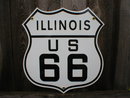 ROUTE 66 ILLINOIS PORCELAIN COATED SHIELD SIGN