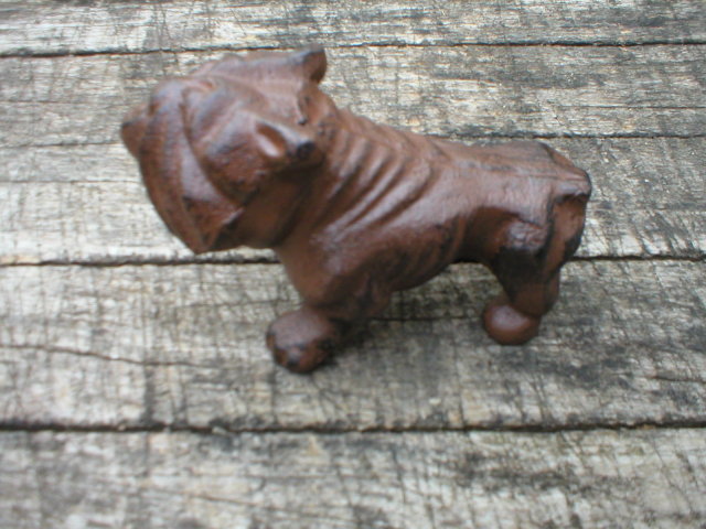 SMALL CAST IRON BULLDOG IRONWARE DECOR B