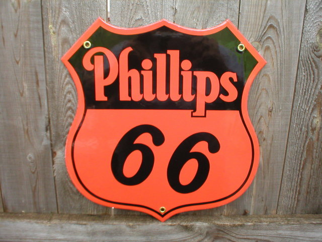 PHILLIPS 66 PORCELAIN COATED SIGN