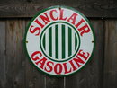 SINCLAIR STRIPES PORCELAIN COATED SIGN
