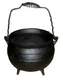 CAST IRON BLACK CALDRON HOME DECK DECOR C