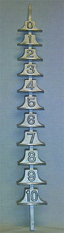 CAST ALUMINUM GAS PUMP GLOBE GALLON MARKER