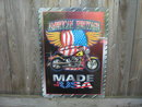 AMERICAN HERITAGE MADE IN THE USA MOTORCYCLE SIGN