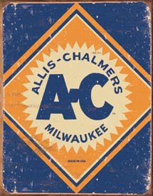 ALLIS CHALMERS LOGO TIN SIGN