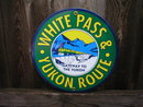 WHITE PASS & YUKON ROUTE PORCELAIN-COATED RAILROAD SIGN A