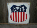 UNION PACIFIC PORCELAIN-COATED RAILROAD SIGN S