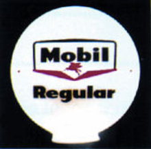 MOBIL REGULAR GAS PUMP GLOBE SIGN ADV GLOBES SIGNS M