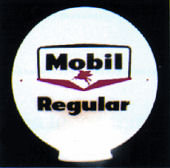 MOBIL REGULAR GAS PUMP GLOBE SIGN ADV GLOBES SIGNS M