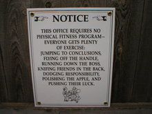 OFFICE RULES PORCELAIN-COATED SIGN D