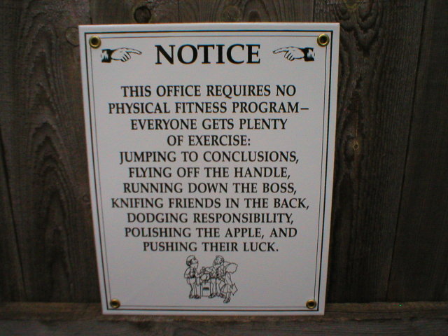 OFFICE RULES PORCELAIN-COATED SIGN D