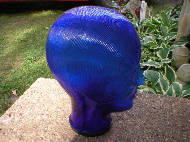 COBALT BLUE GLASS HEAD