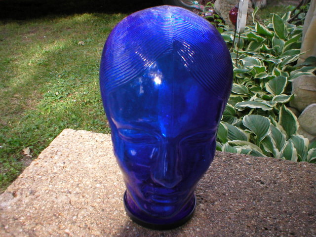 COBALT BLUE GLASS HEAD