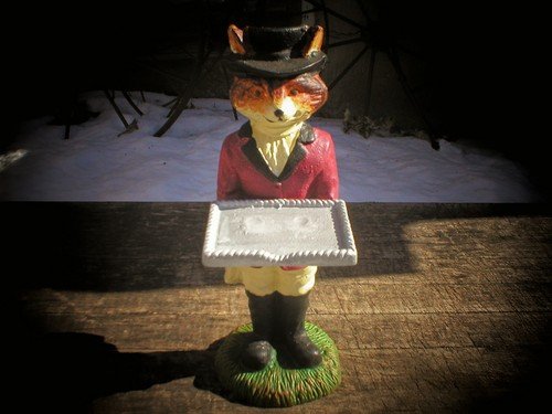 FOX BUSINESS CARD HOLDER CAST IRON