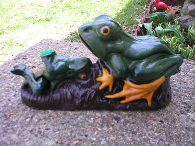 FROG MECHANICAL BANK CAST IRON