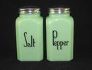 JADE JADITE JADEITE SQUARE SALT PEPPER SHAKERS