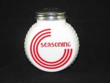 WHITE MILK GLASS ART DECO RANGE SEASONING
