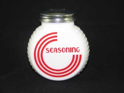 WHITE MILK GLASS ART DECO RANGE SEASONING