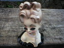 PORCELAIN HAND PAINTED LADY HEAD VASE T