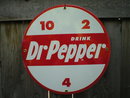 DR PEPPER PORCELAIN COAT RETRO SIGN