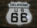 OKLAHOMA US 66 PORCELAIN-COATED SHIELD SIGN O