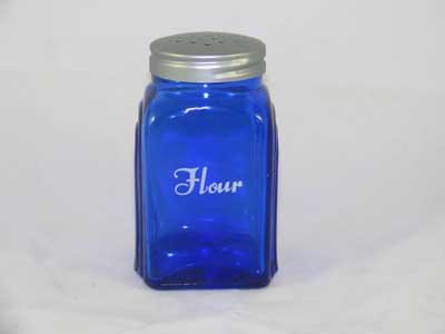 ONE COBALT BLUE ARCH FLOUR SHAKER A