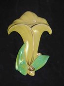 PORCELAIN YELLOW LILY WALL POCKET P
