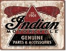 INDIAN MOTORCYCLE PARTS 1901 TIN SIGN