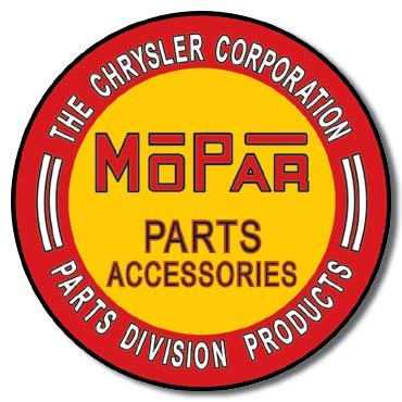 MOPAR PARTS ROUND TIN SIGN METAL ADV RETRO SIGNS M