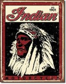 INDIAN MOTORCYCLES TIN SIGN