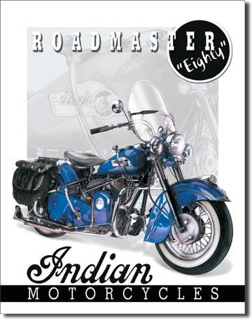 INDIAN EIGHTY ROADMASTER TIN SIGN RETRO METAL ADV SIGNS I