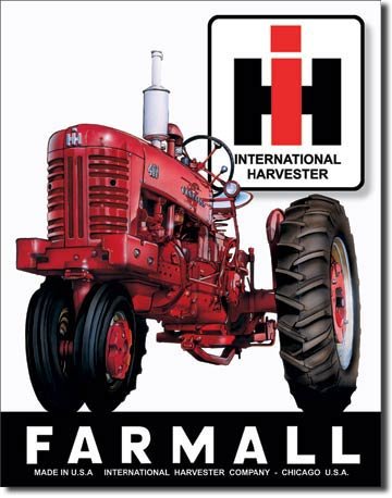RED FARMALL 400 TRACTOR SIGN INTERNATIONAL FARM SIGNS I