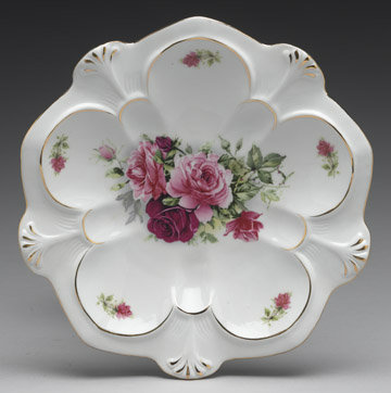 PORCELAIN OYSTER PLATE LIMOGES COLLECTOR GLASS L