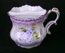 PORCELAIN VIOLET SHAVING MUG COLLECTOR GLASS L