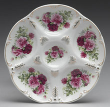 PORCELAIN OYSTER PLATE LIMOGES COLLECTOR GLASS L