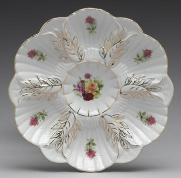 PORCELAIN OYSTER PLATE LIMOGES COLLECTOR GLASS L