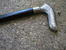 NICKLE FINISH HANDLE CANE WALKING STICK N