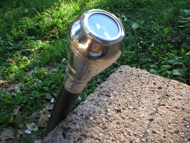 NEW WOOD SHAFT COMPASS CANE C