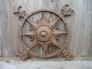 CAST IRON NAUTICAL ROSE COMPASS WALL PLAQUE C