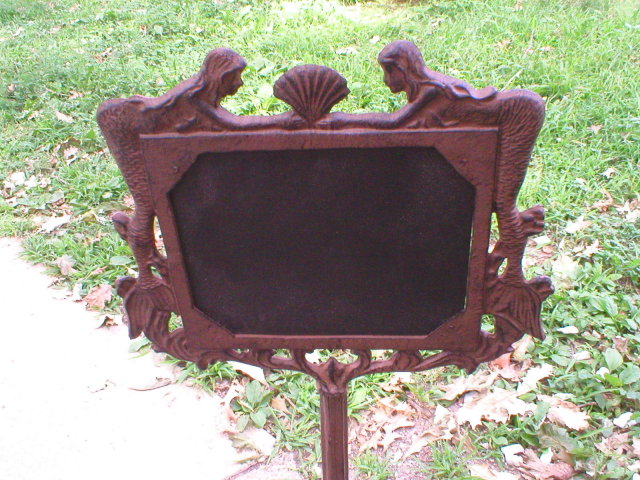 CAST IRON MERMAID BLACKBOARD HOME BAR GARDEN DECOR M