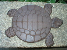 CAST IRON TURTLE STEPPING STONE HOME GARDEN DECOR
