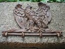 CAST IRON EAGLE FOUR HOOK WALL PLAQUE E