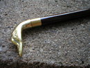WOOD DUCK CANE WALKING STICK SOLID BRASS HANDLE C