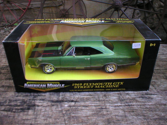 1969 GREEN DIECAST PLYMOUTH GTX STREET MACHINE