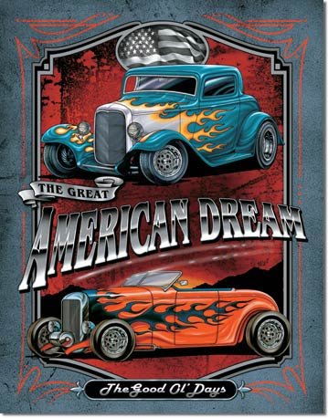 LEGENDS AMERICAN DREAM TIN ADV RETRO SIGN