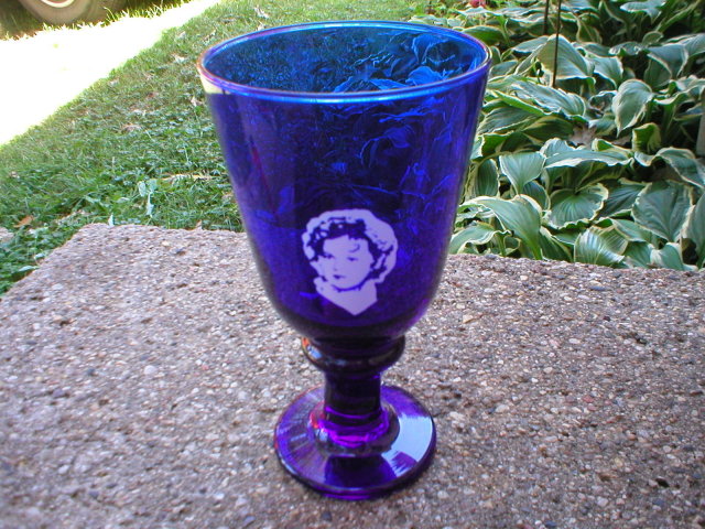 SHIRLEY TEMPLE COBALT GOBLET