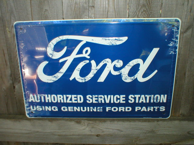 FORD AUTHORIZED SERVICE TIN SIGN