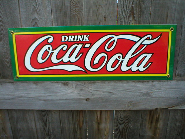 DRINK COCA-COLA PORCELAIN-COATED SIGN C