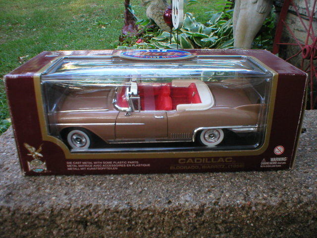1958 1:18 DIECAST BRONZE CADILLAC ELDORADO CONVERTIBLE
