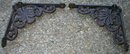 ONE ONE PAIR OF SHELL SHELF BRACKETS CAST IRON WALL DECOR